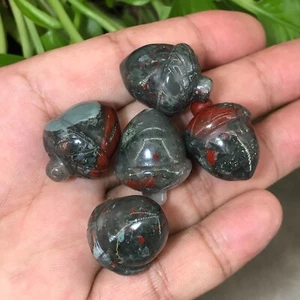 5 piezas Piedra de sangre africana natural bellota cristal de cuarzo Reiki gemas curativas - Imagen 1 de 12