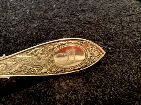Arabesque Sterling Silver Laddle 13 INCH LONG W/H A 4 1/4 INCH BOWL  PRETTY RARE Cover