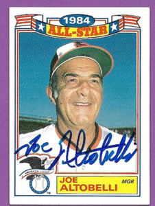 JOE ALTOBELLI - Historic Autograph - Retrograph 2 - Baltimore Orioles