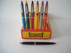 RARA PENNA A SCATTO CLIP PULSANTE CROMATO HIPPY UNIVERSAL ANNI '80 - Foto 1 di 1