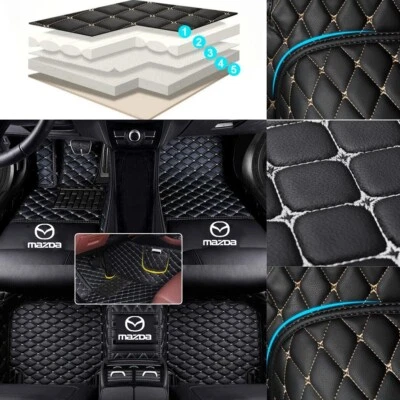 For Mazda 3 2003-2025 Car Floor Mats Auto Liner Carpets Custom Luxury Front Rear - Imagem 1 de 4