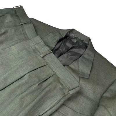 Traje Tom James Para Hombre 100% Lana Doble Pecho Verde • EE. UU. • 44R | 40x32 Foto 1 de 4