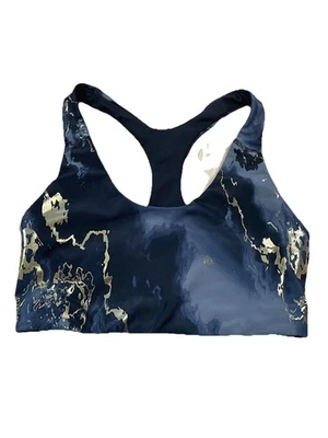 Old Navy Active Powersoft, Size Medium, Black /Gray Gold Marble Sports Bra - Image 1 of 4