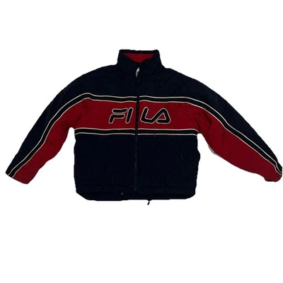 Chaqueta acolchada FILA de colección años 90 grande para hombre - bordada cremallera completa - **LEER** Foto 1 de 4