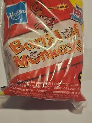 Wendy’s Kids Meal 2004 Mini Clásicos Hasbro Barrel of Monkeys Juguete Rojo Nuevo en Paquete Foto 1 de 4