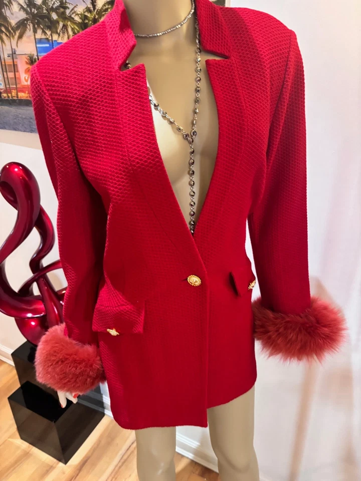 Chaqueta especial Navidad San Juan piel de zorro 12 L LKNU señora Santa fiesta Foto 1 de 4