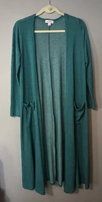 Cárdigan largo LuLaRoe Sarah Duster manga larga bolsillos abiertos talla S 25652 Foto 1 de 4