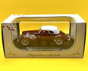 Signature Models 1937 Cord 812 Supercharged Red 1:32 Scale Diecast NIB - Picture 1 of 7