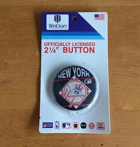 "Pin de botón vintage Wincraft New York Yankees oficial MLB 2 1/4"" NUEVO EN PAQUETE sin abrir" - Imagen 1 de 2