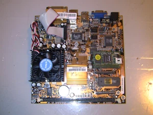 Rare Gold CPU M-II Cyrix 266GP 66MHZ w/ Xcel 2000 Socket 7 Mini Motherboard - Picture 1 of 5