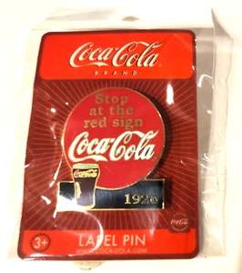 Coca-Cola Collectibles Lapel Pin New Sealed "Stop At The Red Sign" 1926 - Picture 1 of 4