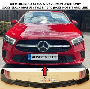Per MERCEDES CLASSE A 2018 W177 V177 SE SPORT Paraurti anteriore spaccalabbra inferiore - Foto 1 di 9
