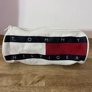Bolso de cosméticos Y2K Tommy Hilfiger pequeño blanco - Imagen 1 de 8