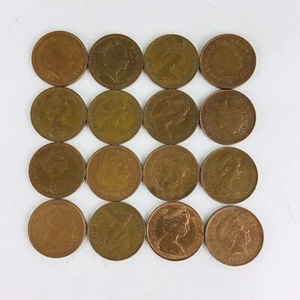 Lot Of 16 One Penny Coins 1P New Pence 1971 And Other Years Great Britain - Picture 1 of 3