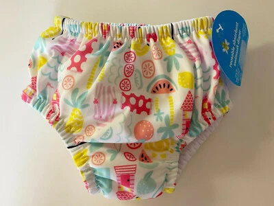 Pañal de traje de baño absorbente para niña iplay ~ 6 meses ~ BLANCO con estampado de frutas UPF NUEVO CON ETIQUETAS Foto 1 de 4