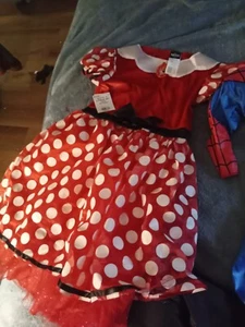 NEW DISNEY MINNIE MOUSE Halloween Costume Party Dress Girls Size Small 6 6X S - Picture 1 of 2