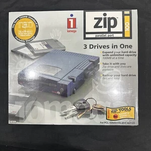 Lecteur externe IOMEGA Zip 100 pour PC port parallèle #10012 - NEUF SCELLÉ - Rare !! - Photo 1/11