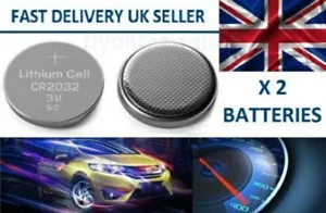 2 X BATTERIE PORTACHIAVI AUTO PER LAND ROVER RANGE ROVER EVOQUE VOGUE SPORT CR2032 - Foto 1 di 1