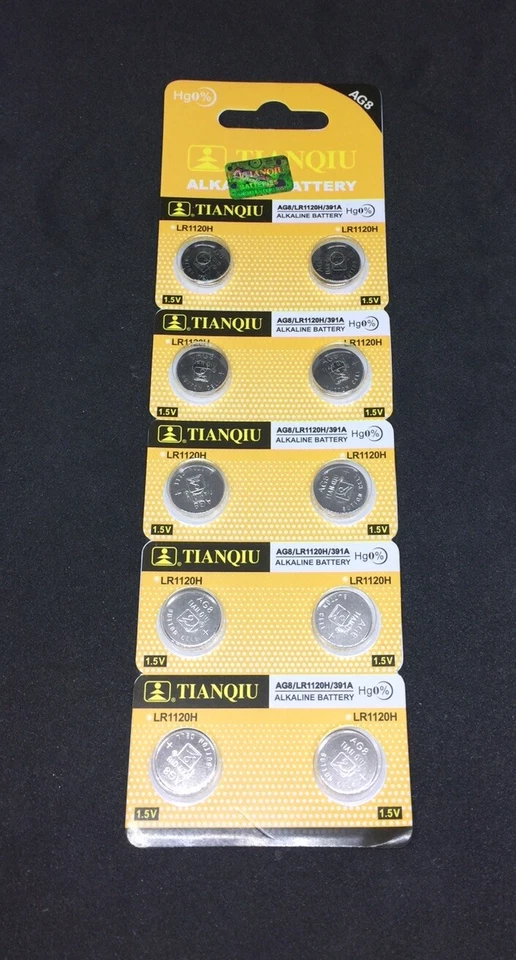 10 pk  AG8 LR1120 191 LR55 391 SR1120W 1.5V Alkaline Battery Watch USA FREE SHIP - Image 1 of 1