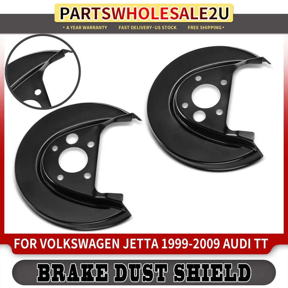 2x Protector antipolvo freno trasero izquierdo y derecho para Volkswagen Jetta Golf Beetle Audi TT Foto 1 de 4