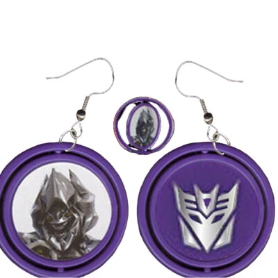 Funky трансформер мегатрон спиннер серьги десептикон персонаж бижутерия - Изображение 1 из 2