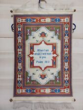 Colossian Mini Rug Wall Hanging Psalm 56:3 Made in Turkey 