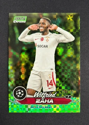 2023-24 Topps Stadium Club Chrome UCL Wilfried Zaha Neon Green X-Fractor /99 #34 - Image 1 of 2