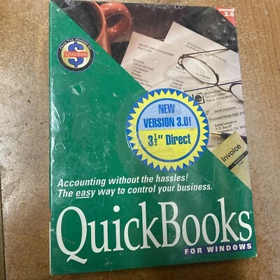 Vintage QuickBooks for Windows Version 3.0 3.5” Disks PC Software Windows 3.1 - Image 1 of 4