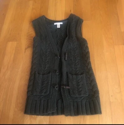 Chaleco tejido verde oscuro The Eagles Eye talla pequeña Foto 1 de 2