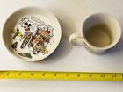 Gorham Mickey Mouse Disney Child Dinner Cup Come And Get It Western Cowboy Dish