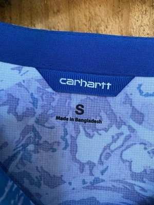 Blusa Médica Pequeña Carhartt Force Azul Remolino Para Mujer Nueva con Etiquetas Foto 1 de 3