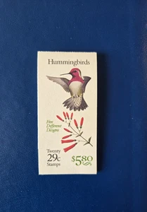 US Scott # 2646a BK201 - MNH 1992 29c Unexploded Booklet "Hummingbirds" - Picture 1 of 3