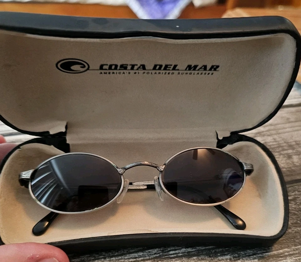 Vintage Costa Del Mar Coquina CQ-21 RARE! Sunglasses Gray Metal FRAME - Image 1 of 4
