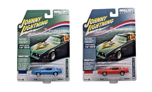 2022 Johnny Lightning 1980 Pontiac Firebird Blue & Orange Set - Picture 1 of 5