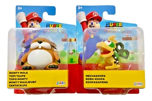 MONTY MOLE & MECHAKOOPA Super Mario Jakks Pacific 2.5" Figures - Picture 1 of 1