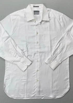 John W Nordstrom Traditional Fit 2-Ply Cotton Dress Shirt. Herringbone, 16.5-34. - Image 1 of 4