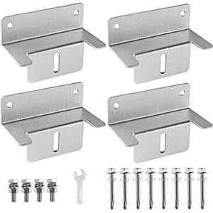 4X Solar Panel Z Bracket Mounting with Stainless Fixings Caravan Roof Motorhome - Picture 1 of 9