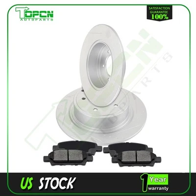 Rear Ceramic Brake Pad and Rotors Disc For 2008 2009 -2014 Dodge Avenger Slotted Foto 1 de 4