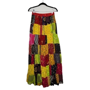 Vintage y2k Boho Maxi Rock Patch Hippie Gypsy Grunge Blumen Fee - Bild 1 von 4
