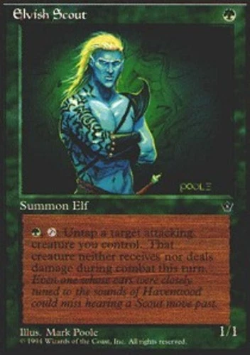 Elvish Scout (Poole) - Fallen Empires #68a MTG Magic The Gathering - Image 1 of 1