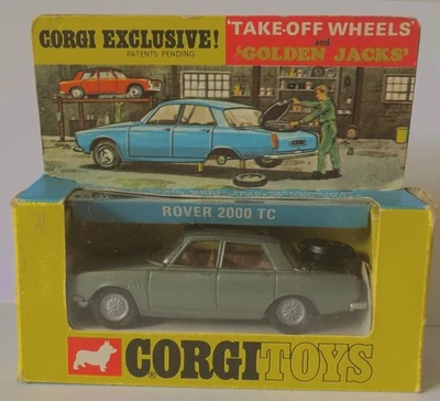 Corgi 275 Rover 2000TC Saloon Car, Golden Jacks (1968-70). Free P&P to UK. - Image 1 of 4