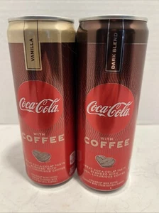 Coca Cola Coffee Vanilla And Dark Blend Flavor Combo Pack Can RARE DISCONTINUED - Picture 1 of 5