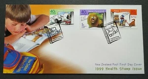 1999 New Zealand Health Stamp Issue - Children's Books 3v Stamps on FDC - Picture 1 of 2