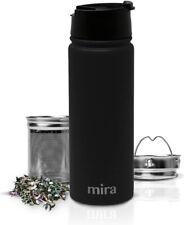 MIRA 18oz Stainless Steel Insulated Tea Infuser Filter Bottle Thermos Travel Mug
