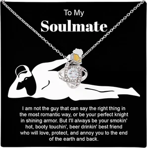 To My Soulmate Necklace for Women Funny Christmas Gifts for Wife Women Jewelry - Picture 1 of 7