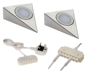UNDER CABINET LED KITCHEN KITS MAINS VOLTAGE TRIANGLE UNDER UNIT CUPBOARD 240V - Picture 1 of 6