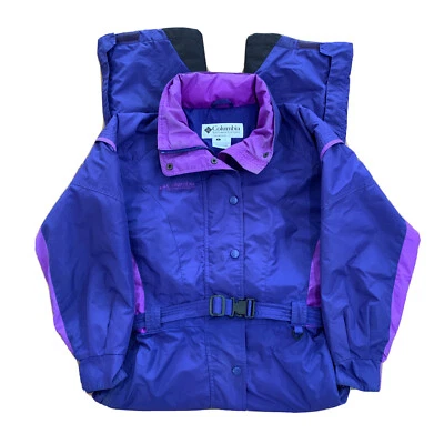 Traje De Colección Columbia Retro Púrpura Nieve Esquí Snowboard Para Mujer Talla Pequeña Foto 1 de 4