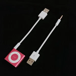 2 PAQUETES de cable de sincronización de datos cargador USB plomo para 3a 4a 5a 6a 7a generación iPod shuffle - Imagen 1 de 5