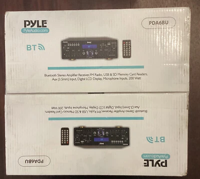 Pyle PDA6BU 200W Bluetooth Stereo Amplifier Receiver - Image 1 of 4