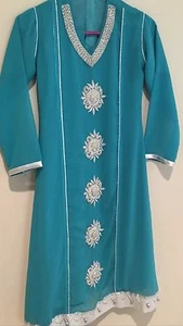 SANA SAFINAZ Style kid Girl SALWAR KAMEEZ ANARKALI  8 9 10 12 Green Yrs - Picture 1 of 2